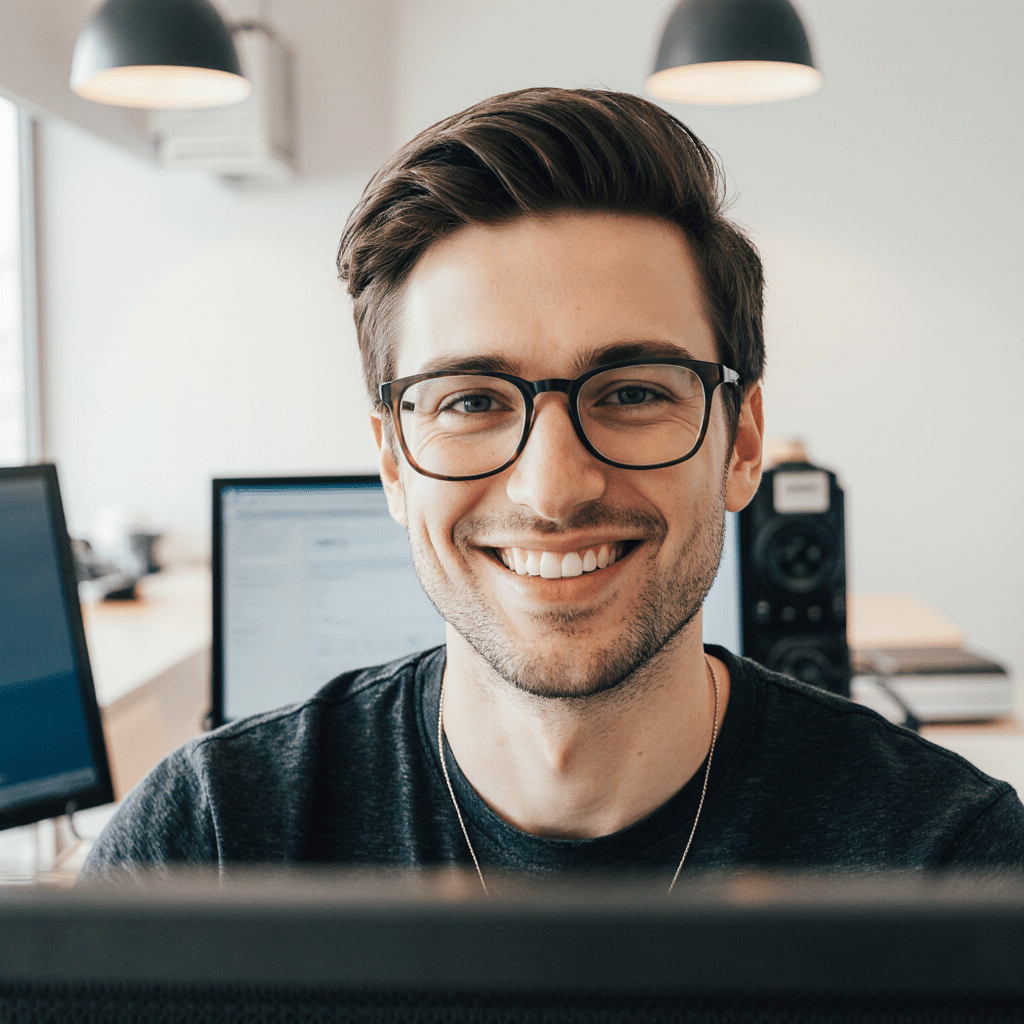 Profesional usando software de facturación compatible con VeriFactu